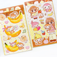 Pink Rue Monkey for Bananas Sticker Set