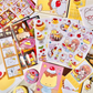 Pink Rue Pudding Cafe Sticker Set