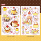 Pink Rue Pudding Cafe Sticker Set