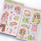Pink Rue Notes and Clover Sticker Set