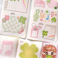 Pink Rue Notes and Clover Sticker Set