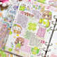 Pink Rue Notes and Clover Sticker Set