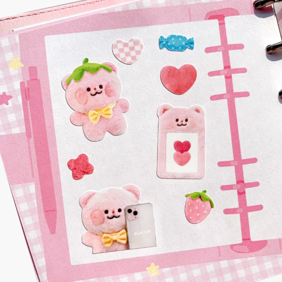 Pink Rue Animal Sticker Sheet (3 vars)