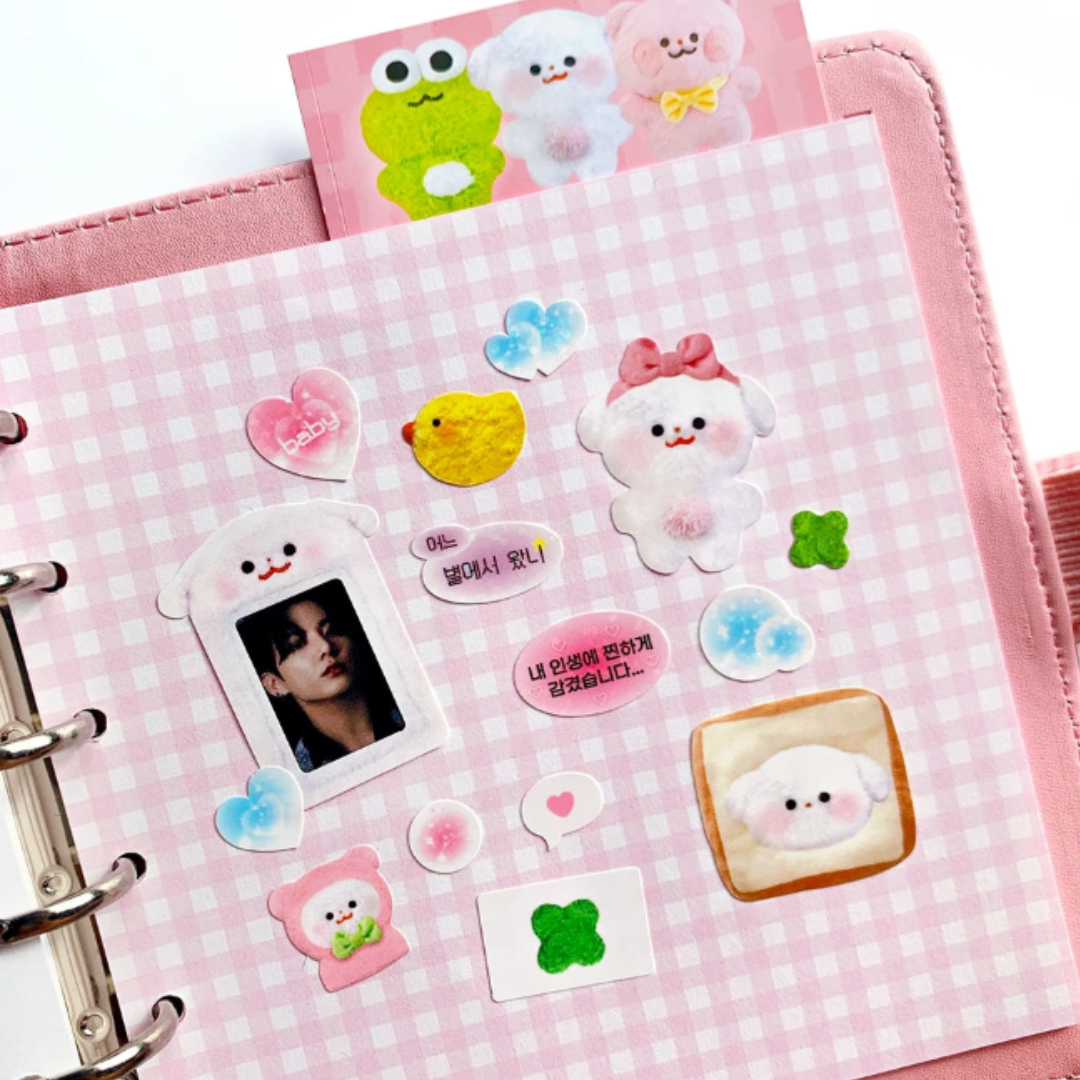 Pink Rue Animal Sticker Sheet (3 vars)