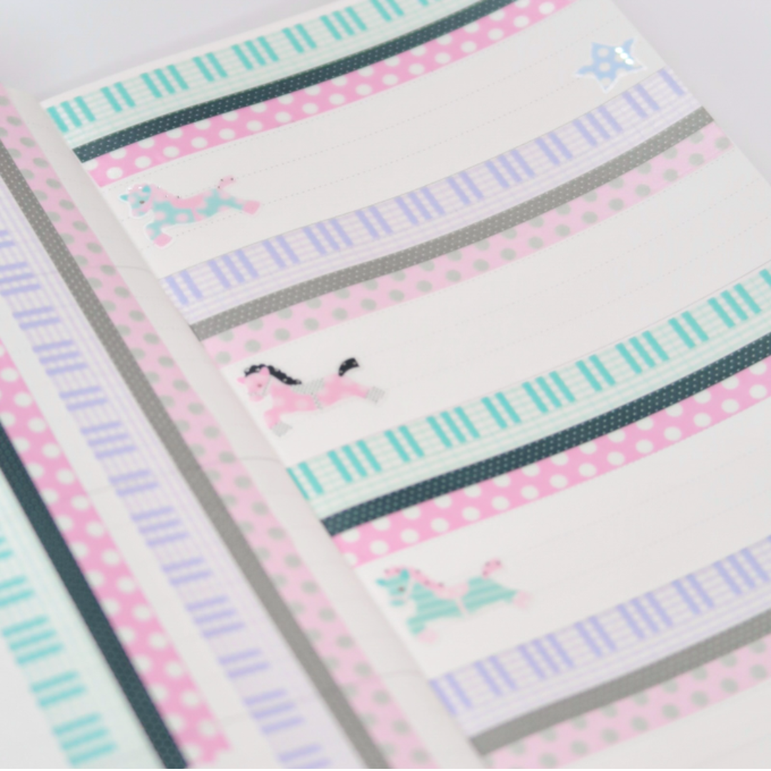 Pearly Button Piano Three-Bar Masking Tape (2 vars)