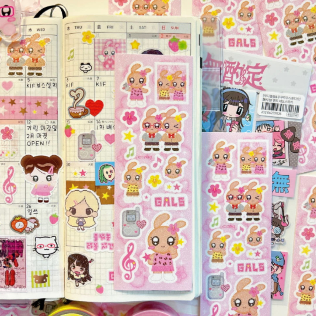 Zeki Bear Gyaru Gals Sticker