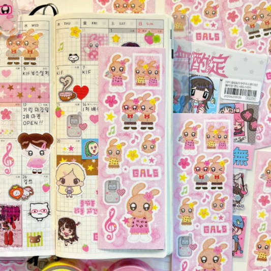 Zeki Bear Gyaru Gals Sticker