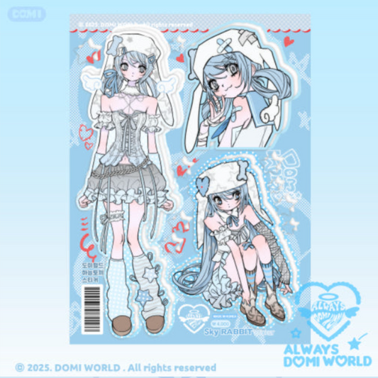 Domi Sky Rabbit Sticker