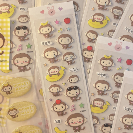 Zeki Bear Lill Monkey Sticker