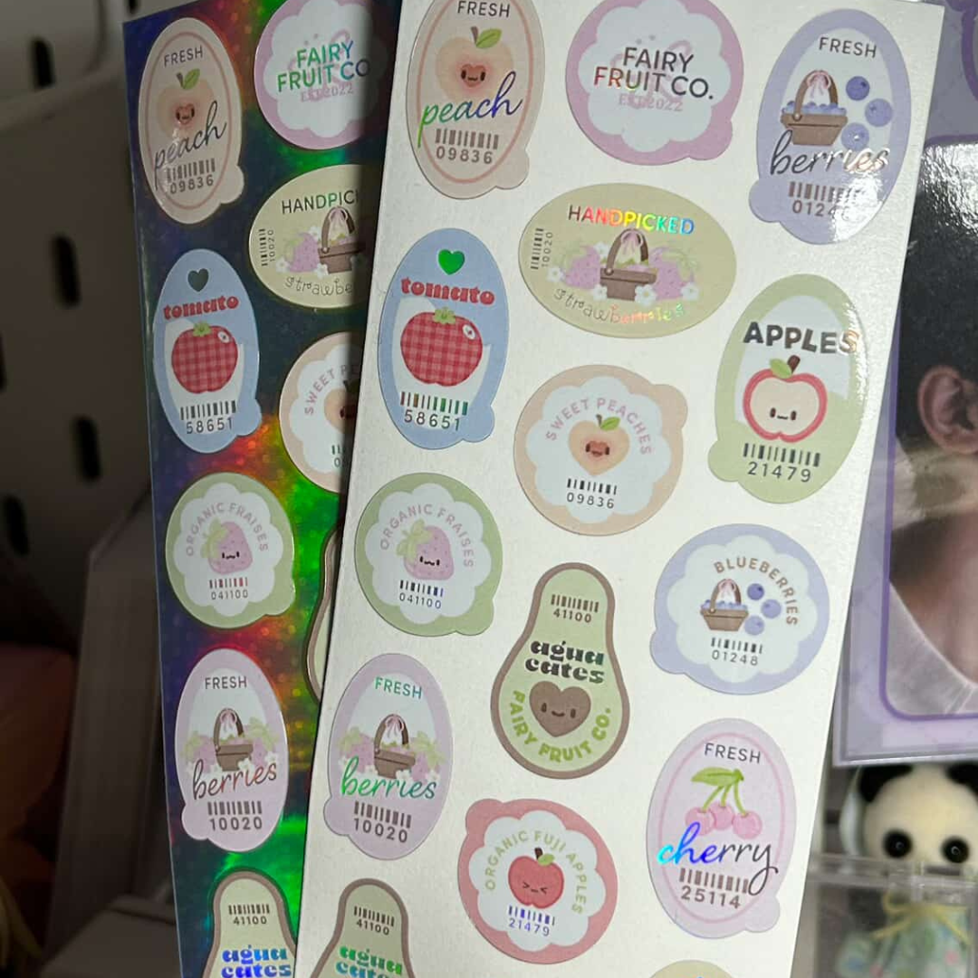 thefairyclub Juicy Fruit ʚ🍒ɞ Fruit Labels sticker