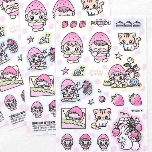 Poetico Strawberry Fairy Sticker