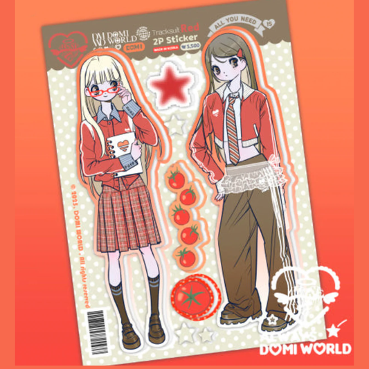 DOMI World Tracksuit Red Sticker