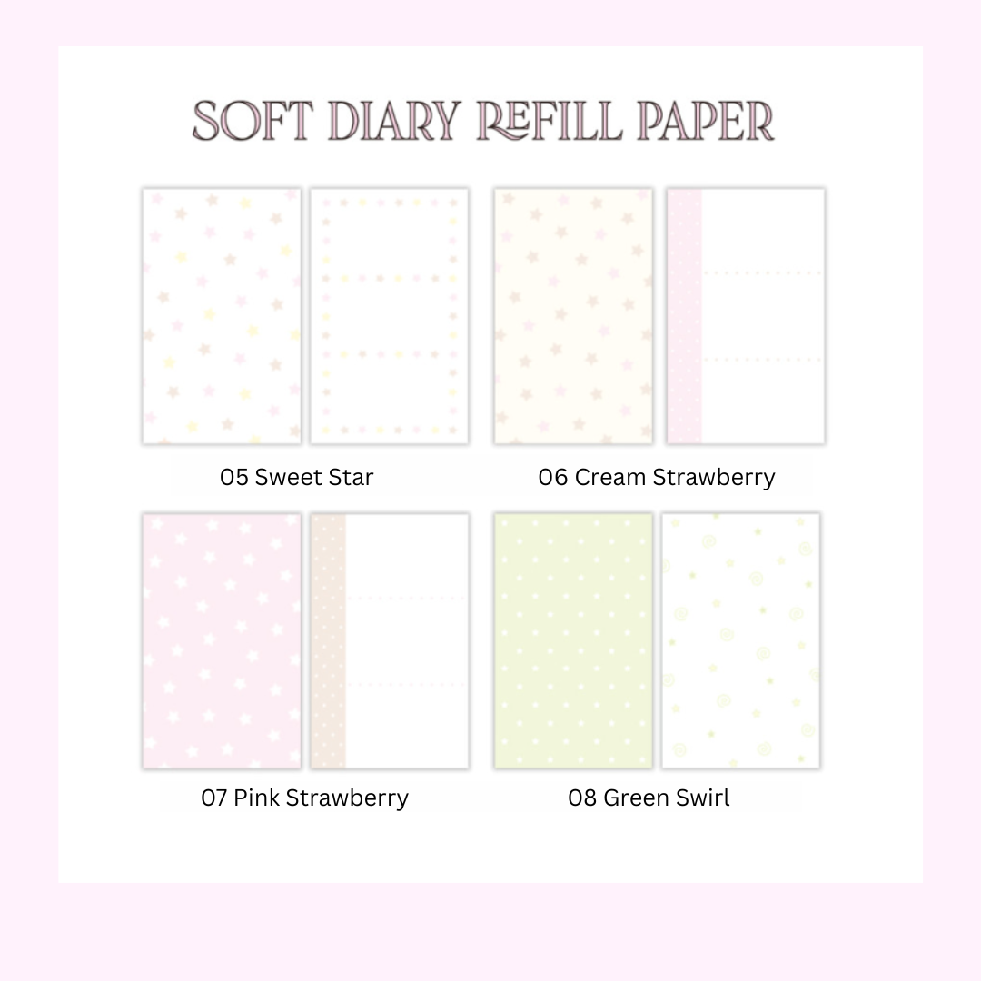 Poetico Soft a6 Diary Refill Paper ( 4 vars)