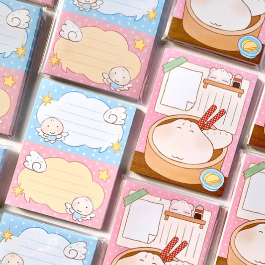 Pink Rue Dumpling Memo Pad (2 Vars)