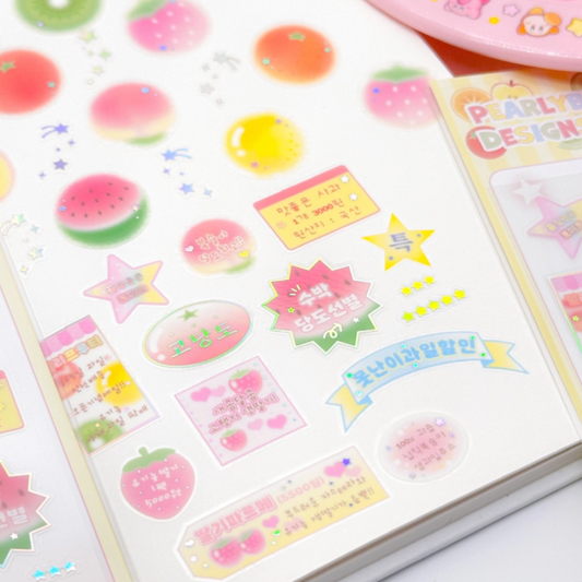 Pearly Button Fruit Flyer Sticker