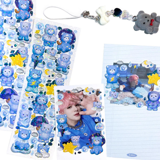 Moii ttoi Rainy Bear Sticker