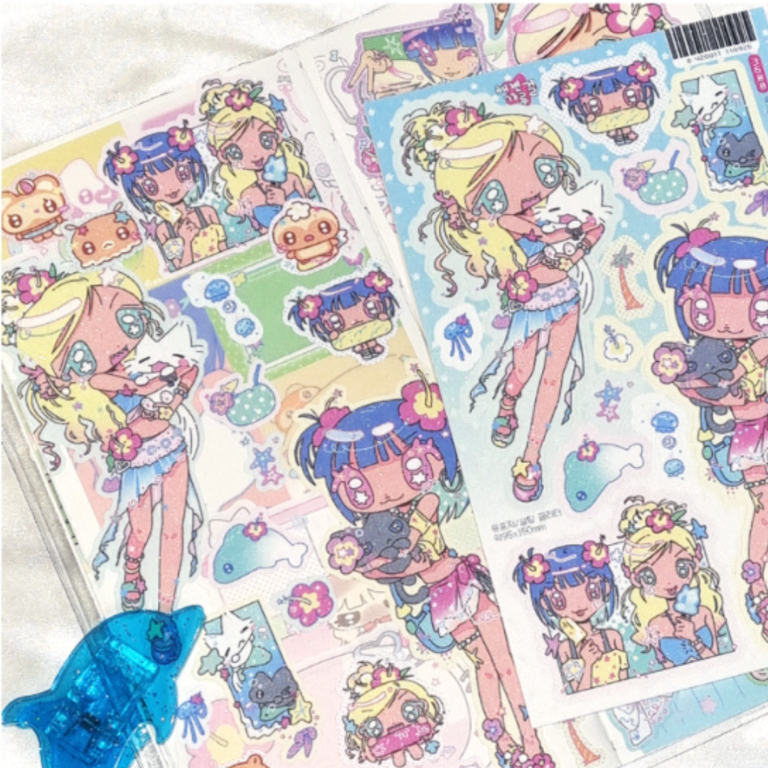 Ako, Aikong Beach Gyaru  Girl Sticker