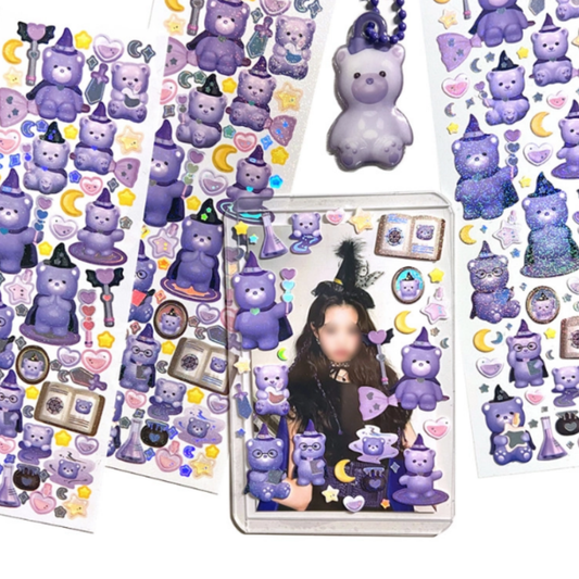 Moii ttoi purple magic witch sticker