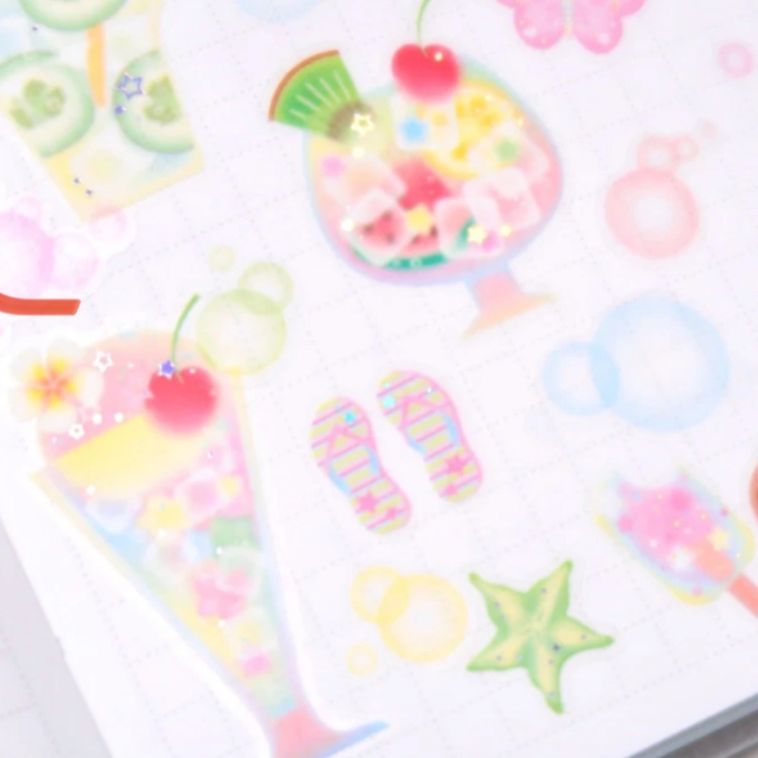 Pearly Button Sugar Chilling Sticker