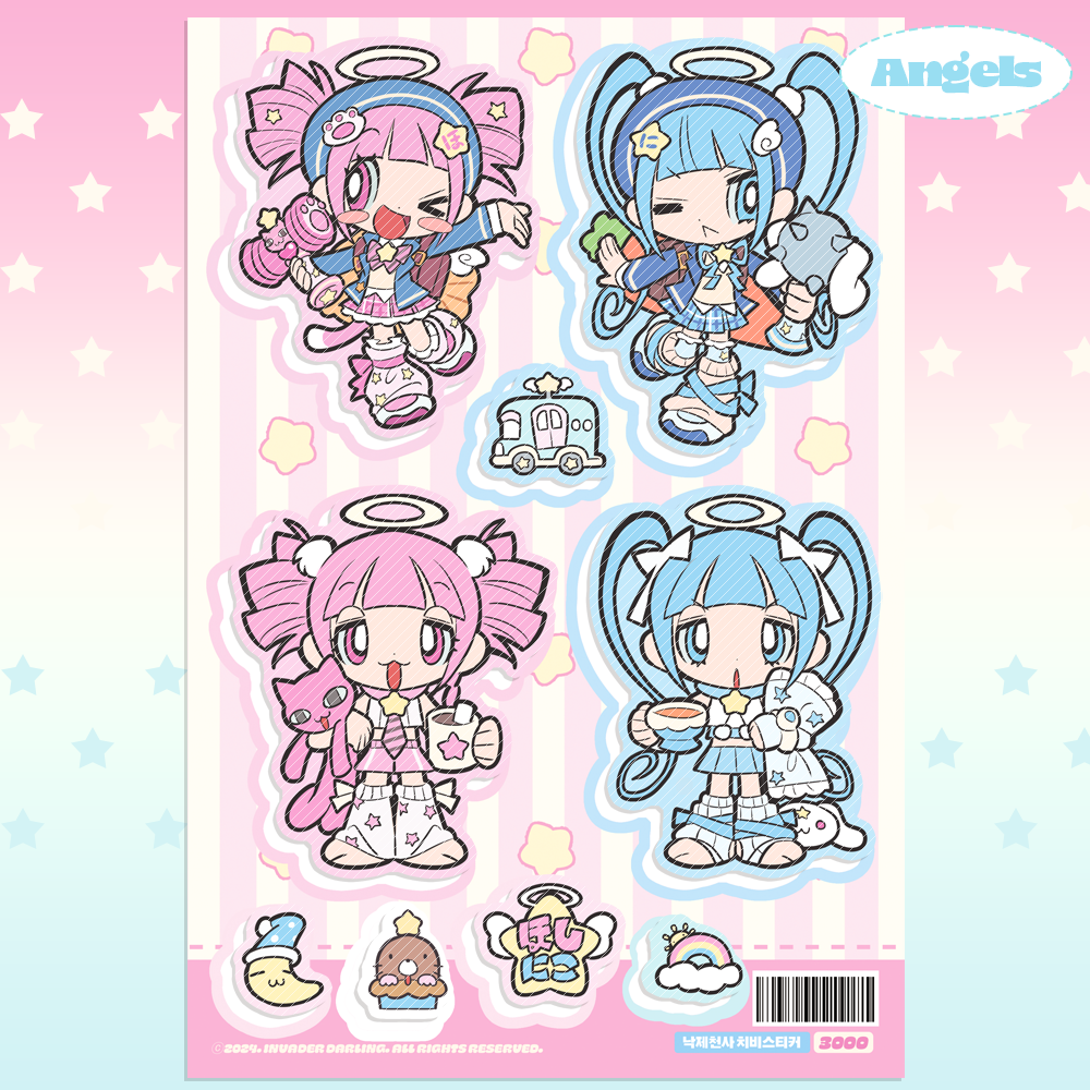 Invader Darling Angel & Invader Sticker (2 vars)
