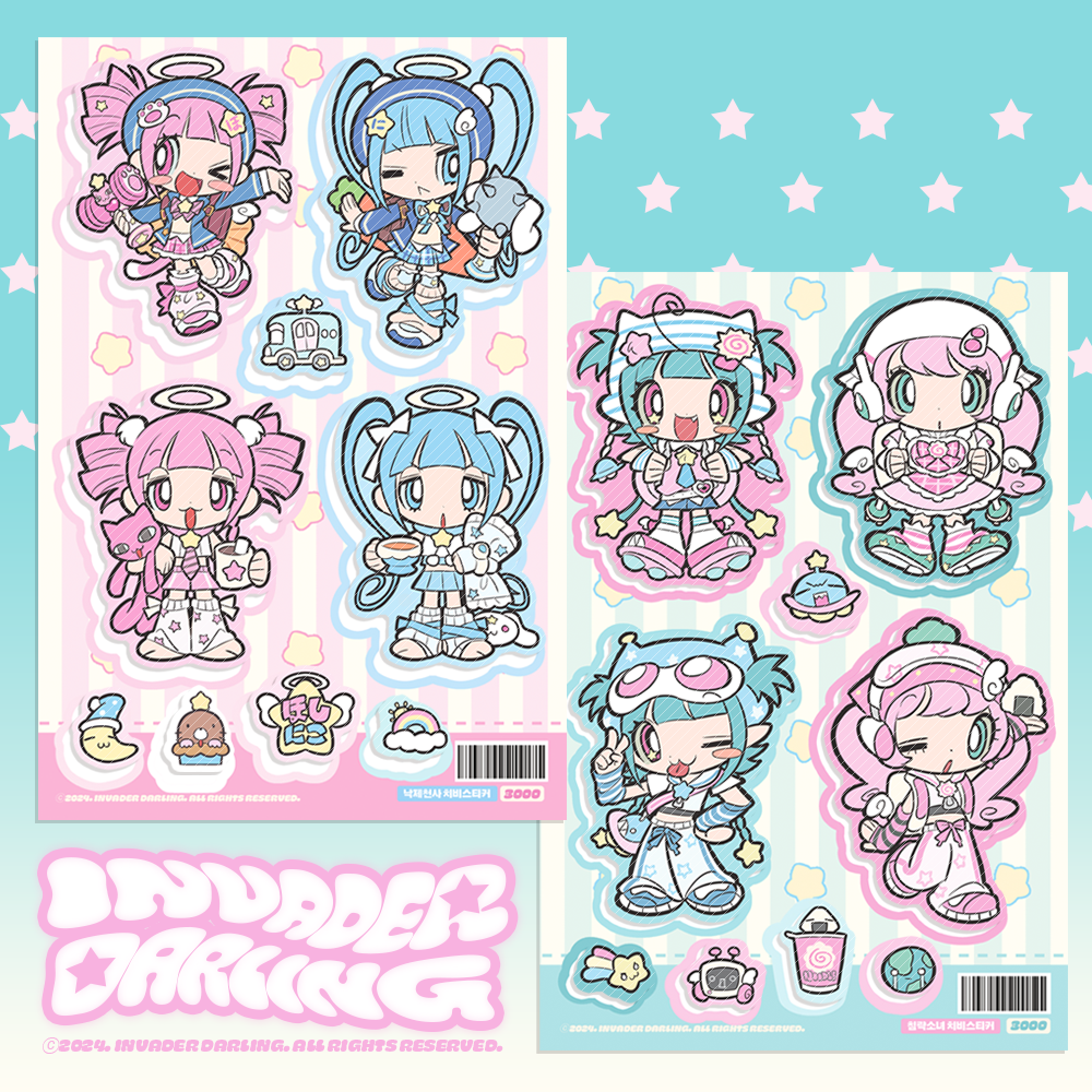 Invader Darling Angel & Invader Sticker (2 vars)