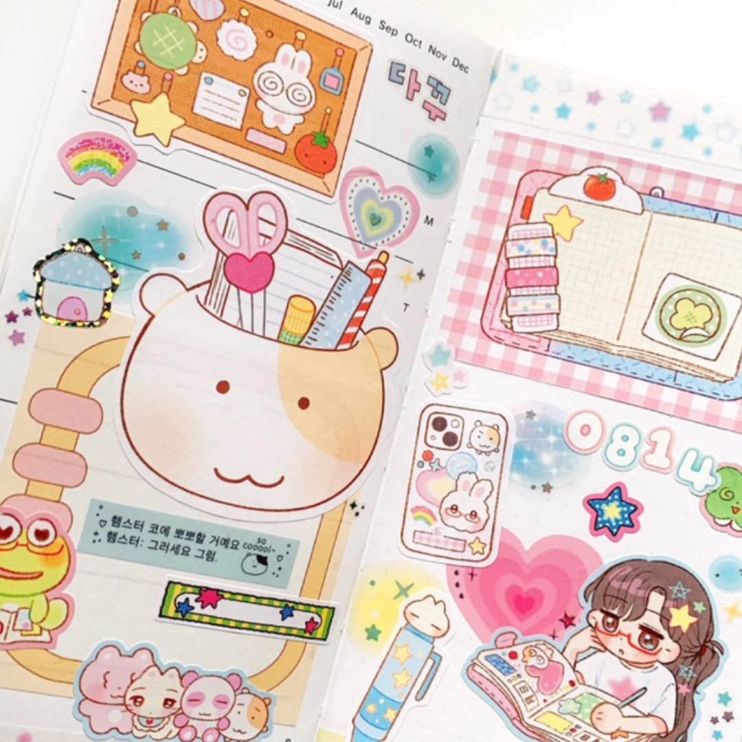 Pink Rue Otaku Collector Life Sticker Set