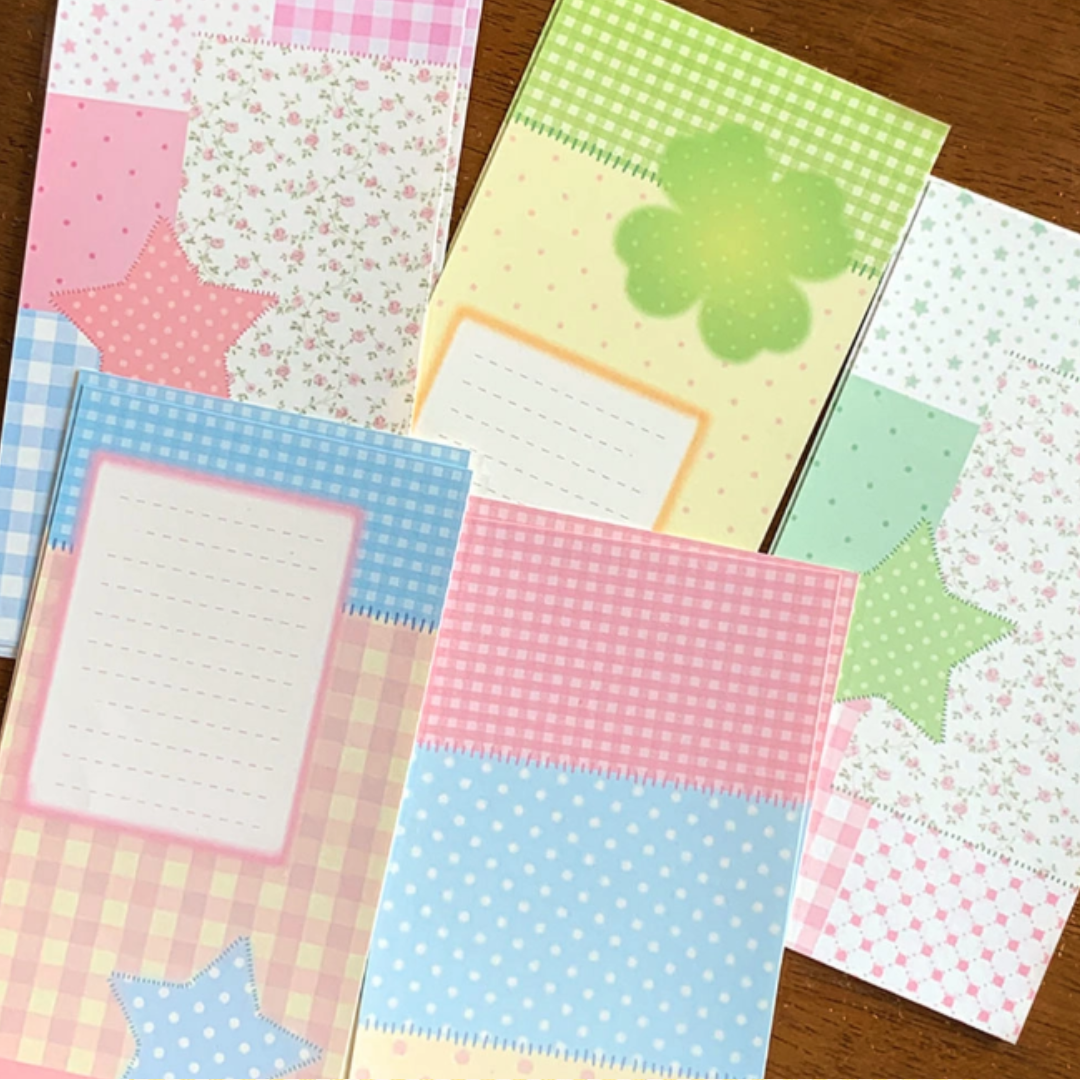 Pink Rue Patchwork Sticker Pack