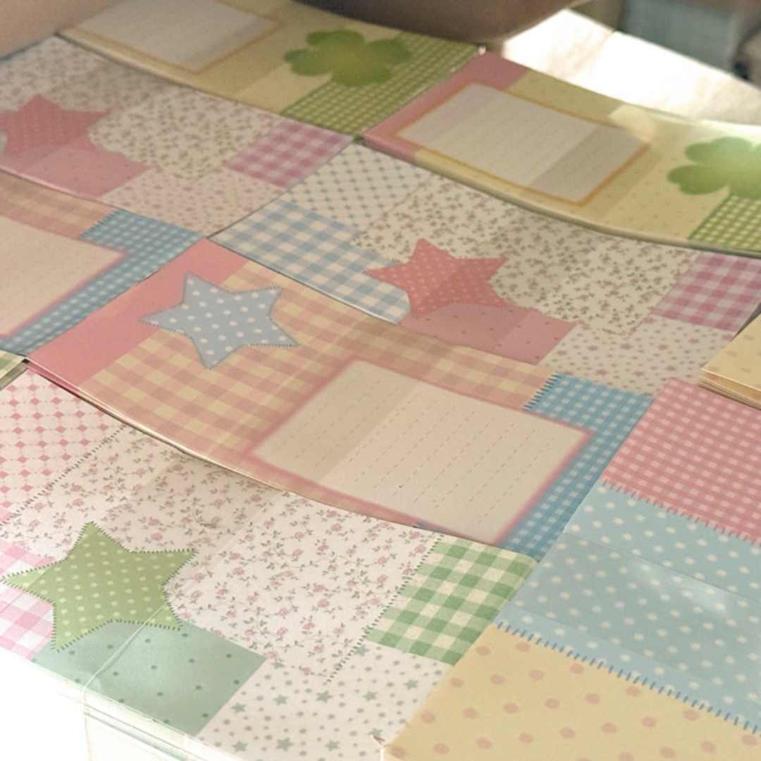 Pink Rue Patchwork Sticker Pack