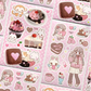 Pink Rue Chocolate Sticker Set
