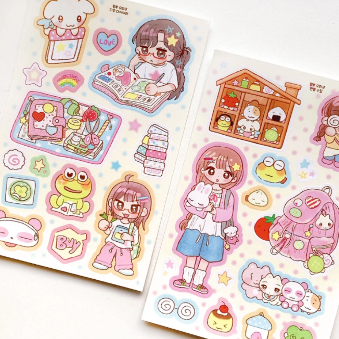 Pink Rue Otaku Collector Life Sticker Set