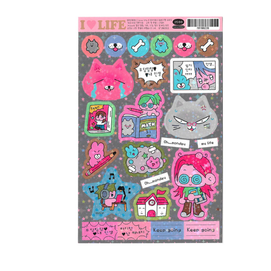 MonanBear I love life sticker