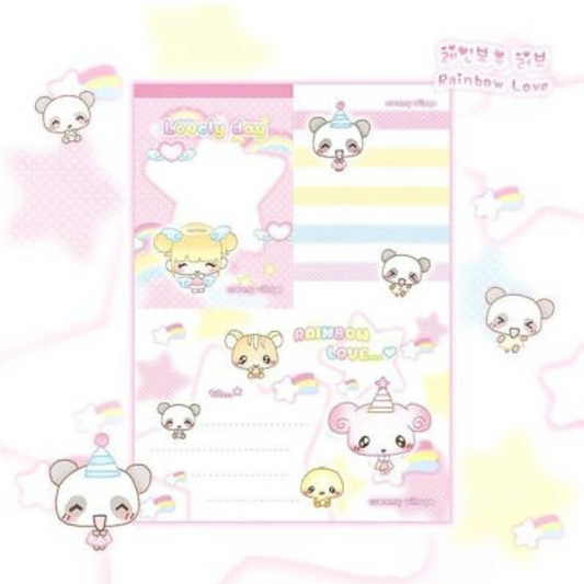 Creamy Village Rainbow Love Memo Pad