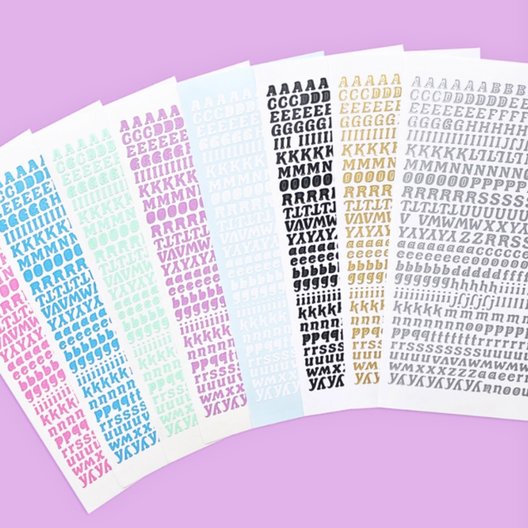 LoveMeMore Wiggle ABC letter Sticker Sheet [6 vars] – AsterliaStudio By ...