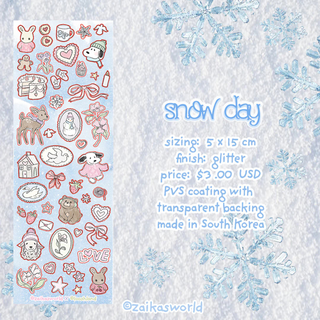 ZaikasWorld Snow Day Sticker