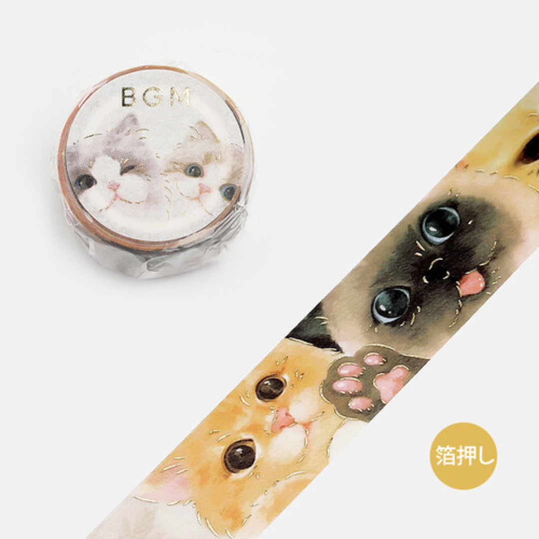 BGM Cat Face Masking Tape