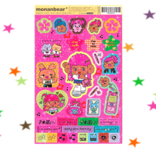 monanbear Square Bear GALS Sticker