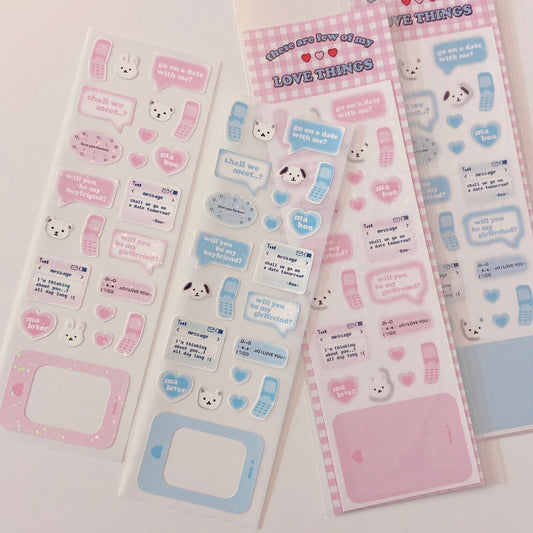 Love Things Love Text Sticker Sheet (2 vars)