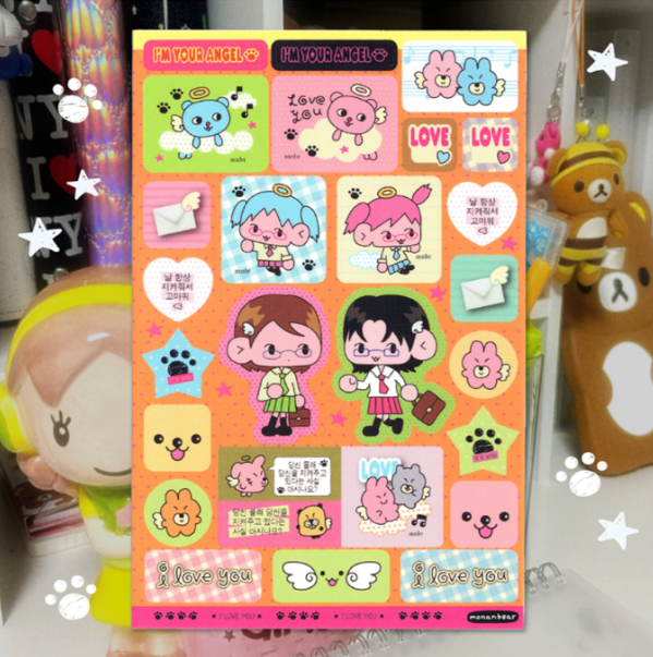 Monanbear I'll be your angel sticker