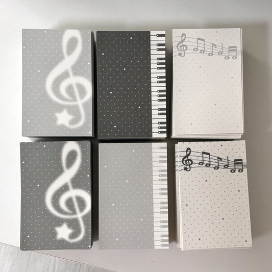theglintof Monotone Music Note Sticker Set