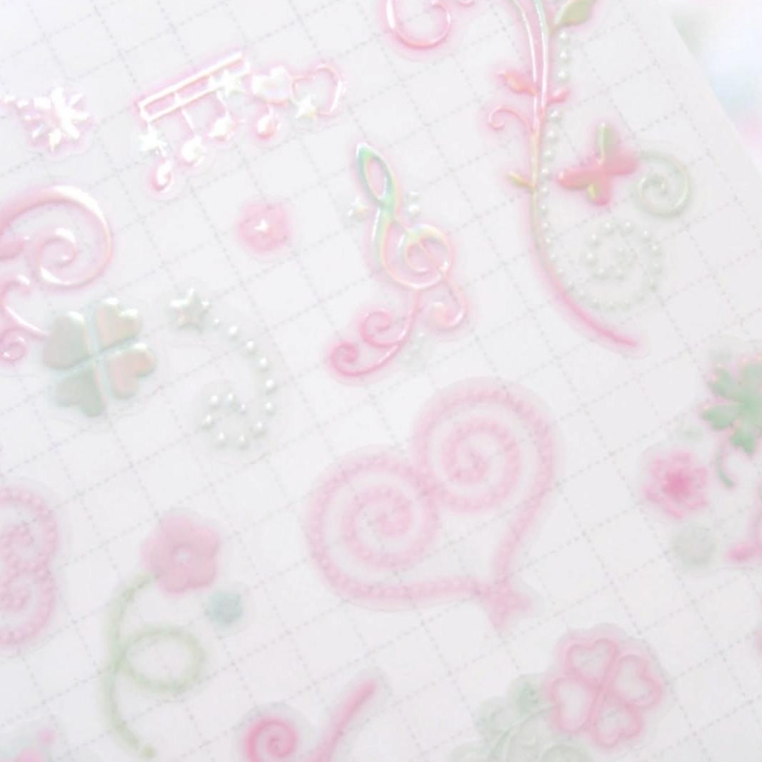 Pearly Button Glow Aurora Flow  Sticker