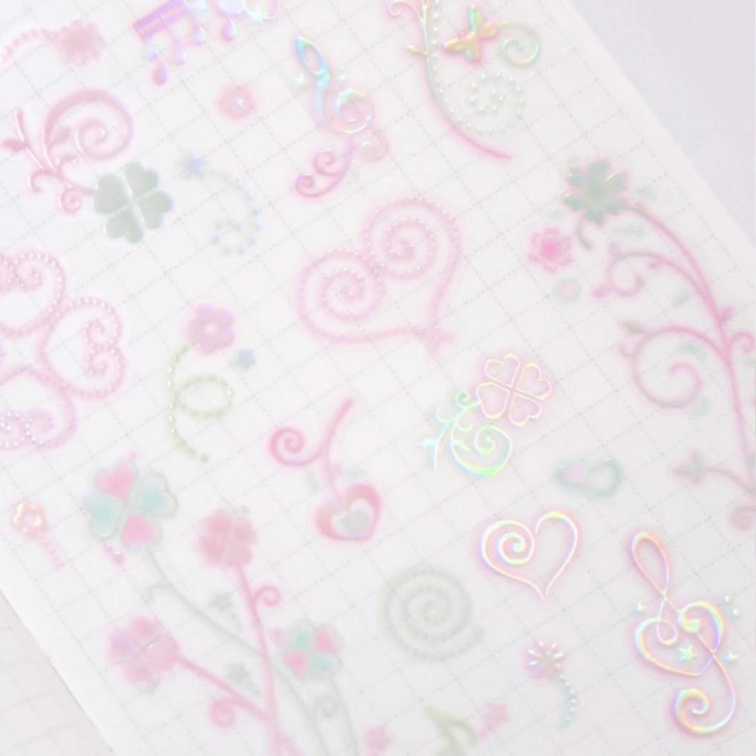 Pearly Button Glow Aurora Flow  Sticker