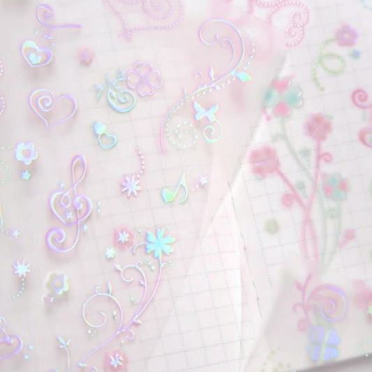 Pearly Button Glow Aurora Flow  Sticker