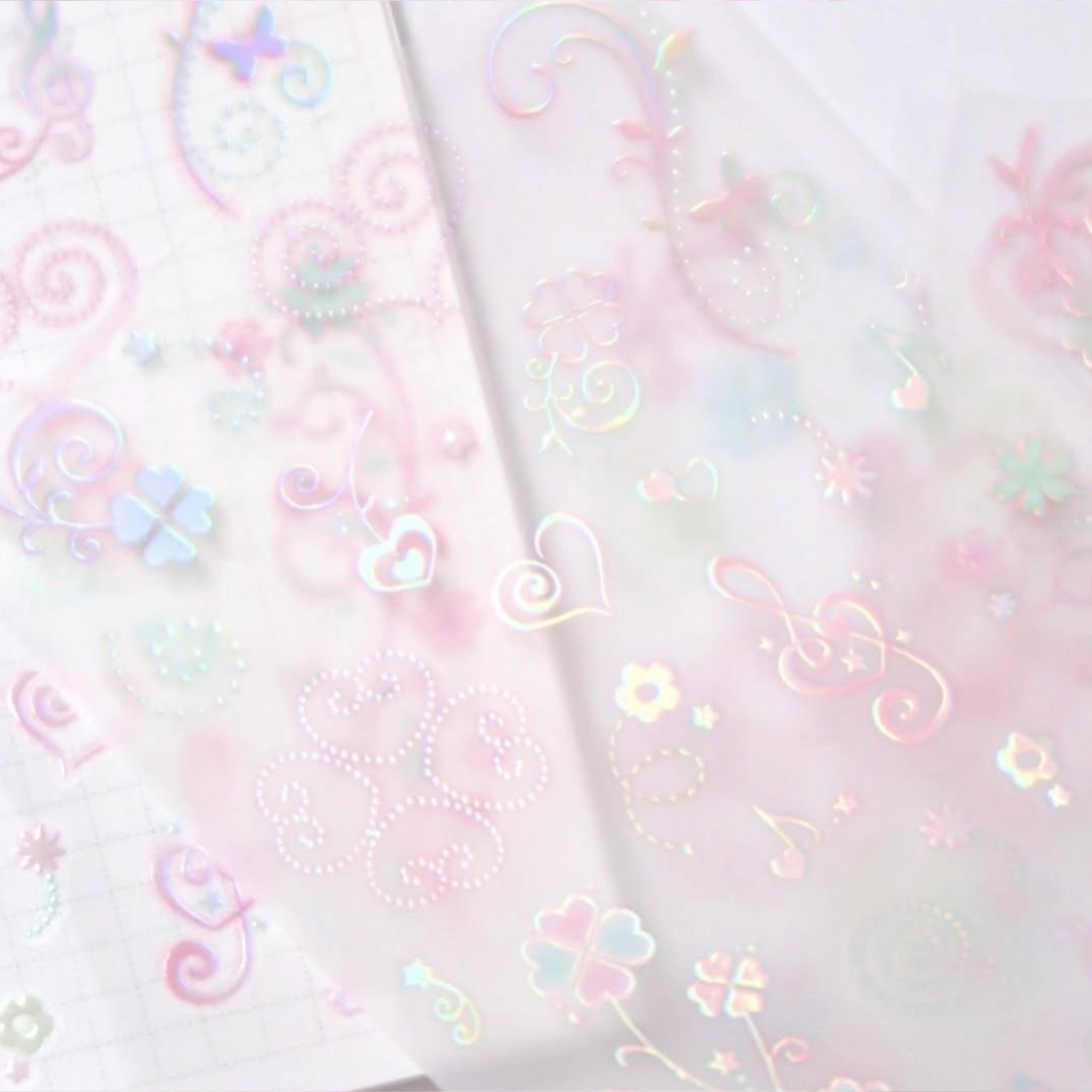 Pearly Button Glow Aurora Flow  Sticker