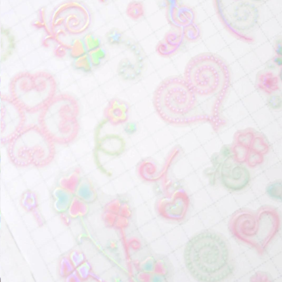 Pearly Button Glow Aurora Flow  Sticker