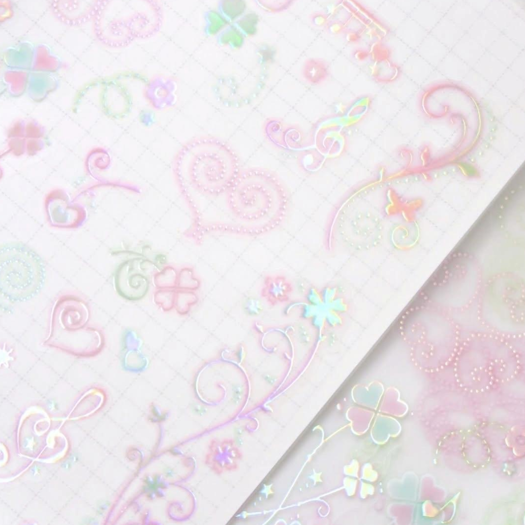 Pearly Button Glow Aurora Flow  Sticker