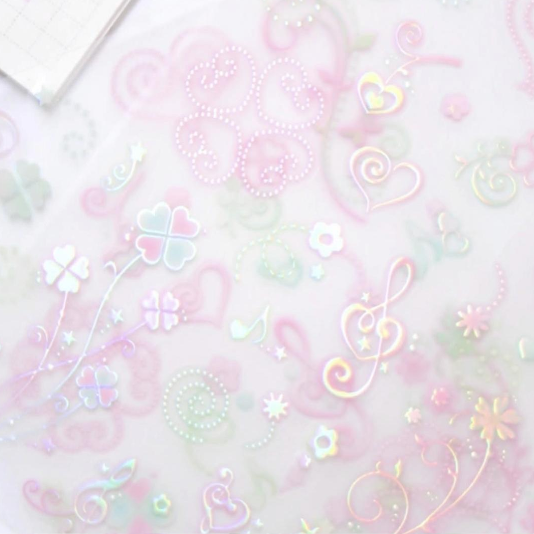 Pearly Button Glow Aurora Flow  Sticker
