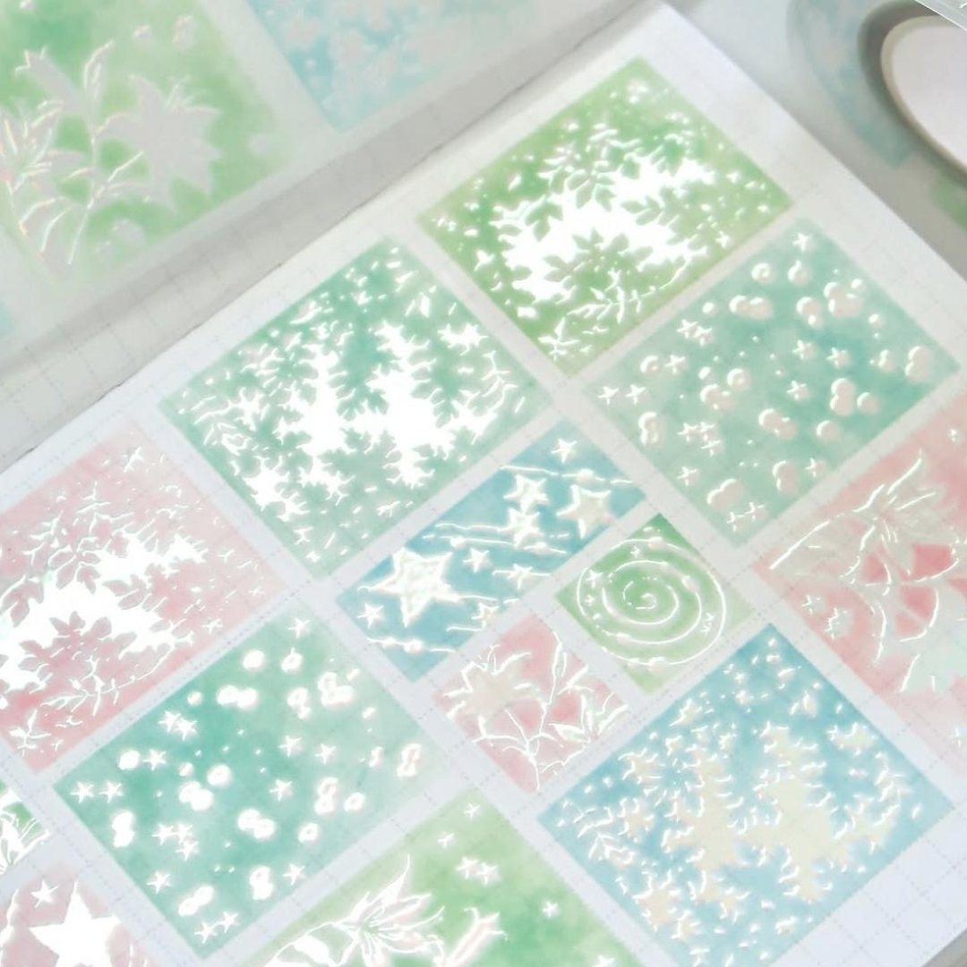 Pearly Button Face of Light Kiss Cut Tape