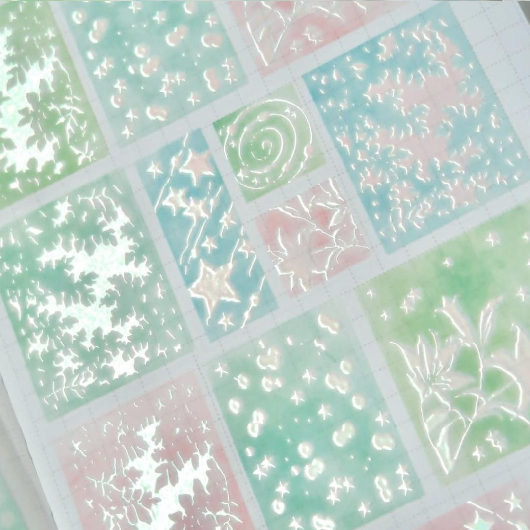 Pearly Button Face of Light Kiss Cut Tape