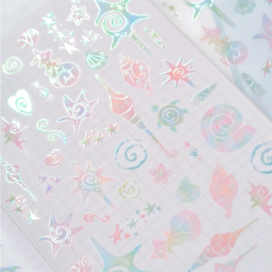 Pearly Button Coral Glow Sticker