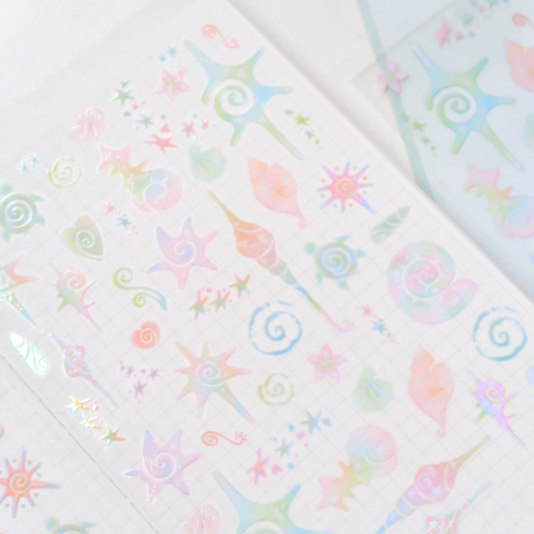 Pearly Button Coral Glow Sticker